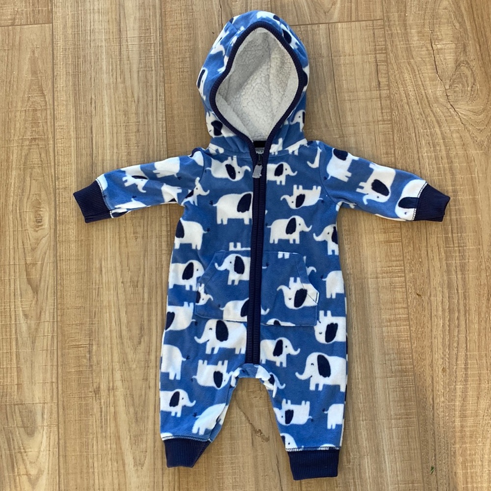 Carters 3M Fleece Hooded Jumpsuit